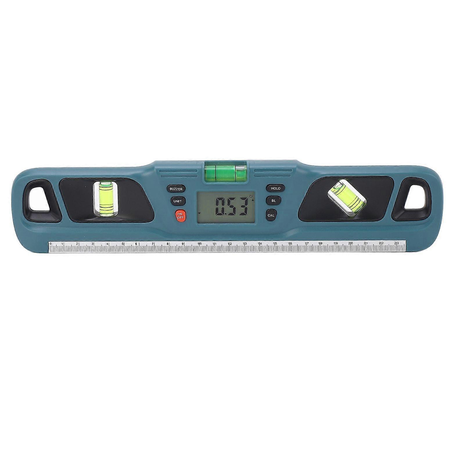 Digital Level with LCD Display Multifunction High Accuracy Digital Level and Protractor Digital Inclinometer Angle Finder Cyan