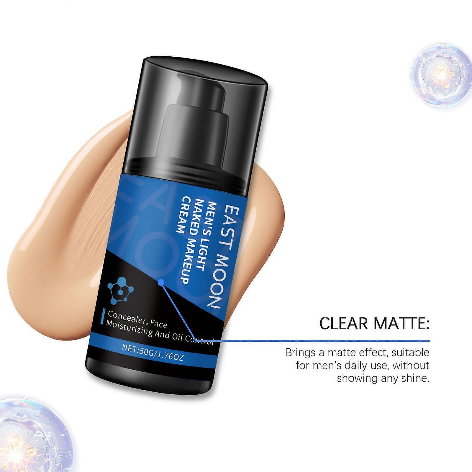 Men's Face Moisturising & Concealer Cream, Anti-Fatigue, Whitening, Men's Tone-Up Lazy Cream - Durable Refreshing and Non-Sticky