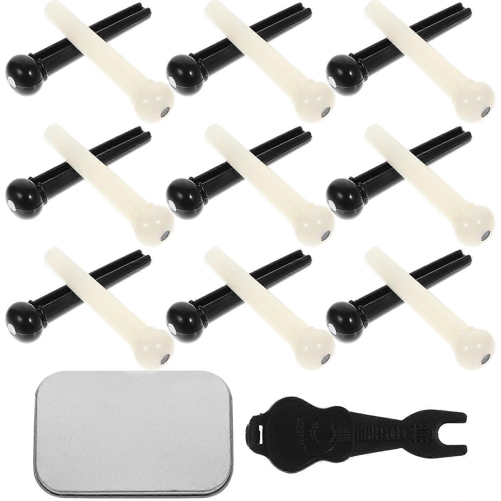Guitar Bridge Pin Acoustic Guitar Parts String Fixation Simple .70x6.30x2.00cm 24Pack