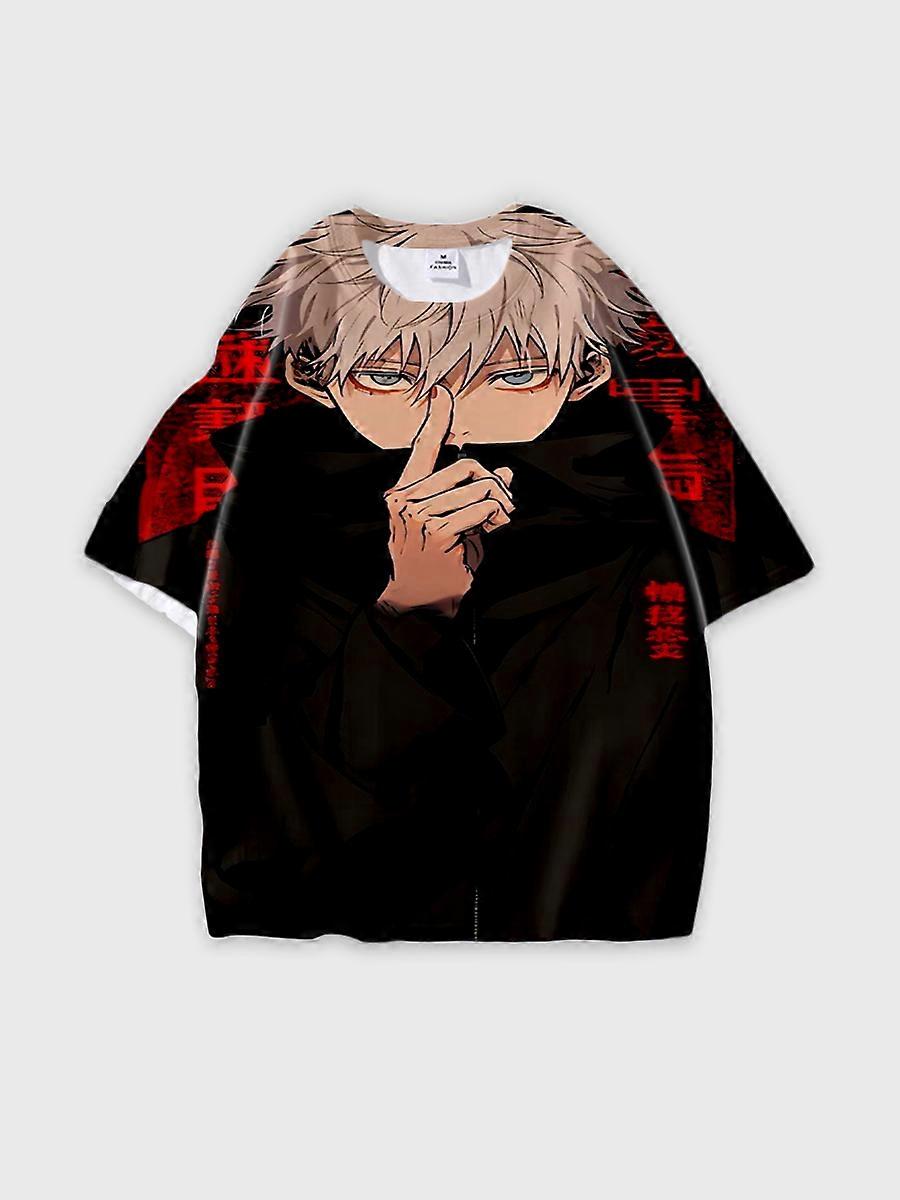 T-shirt round neck Character Pattern loose short sleeve P581