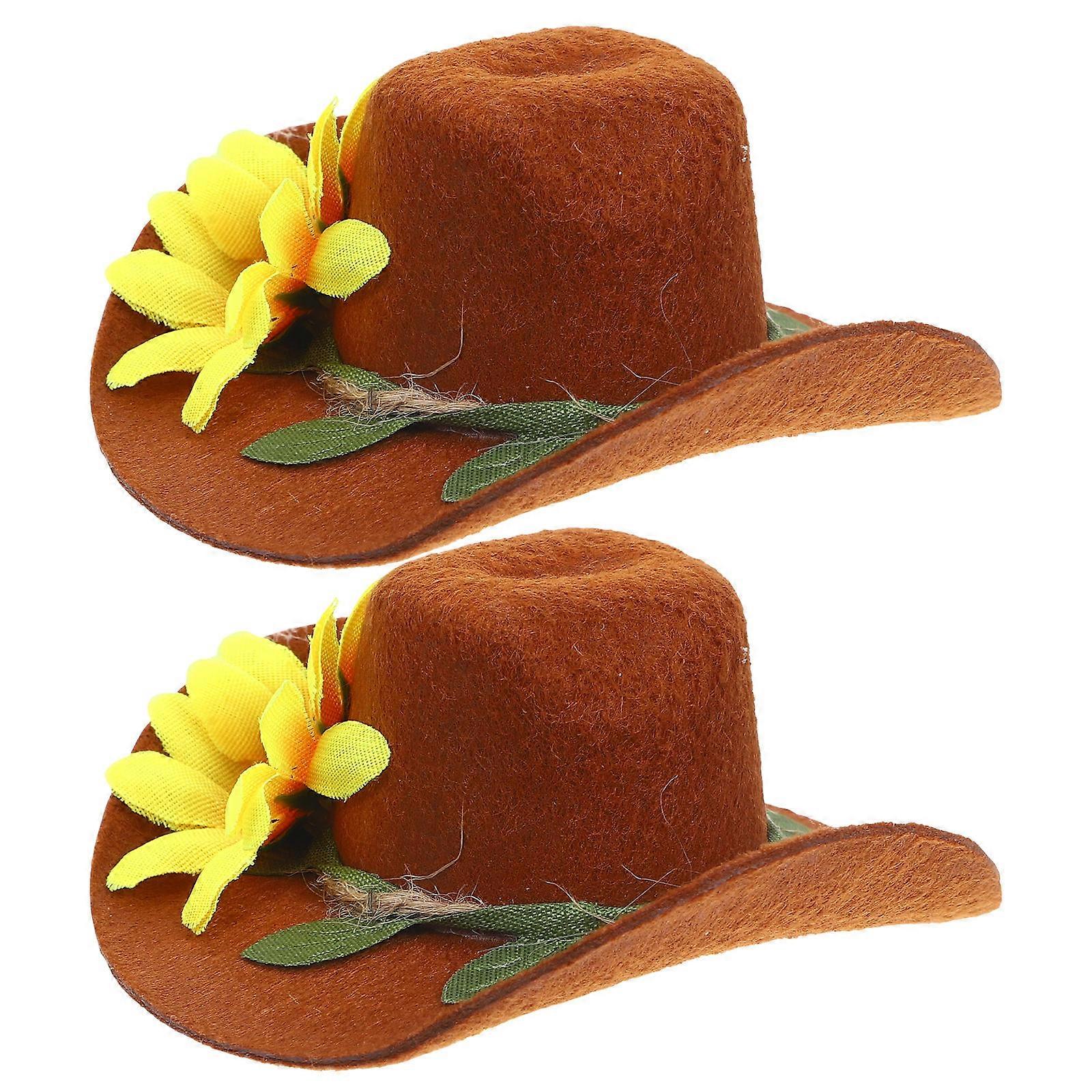 2pcs Mini Hats Stylish Party Toppers for Holiday Decorations, Festive Events, and Celebrations
