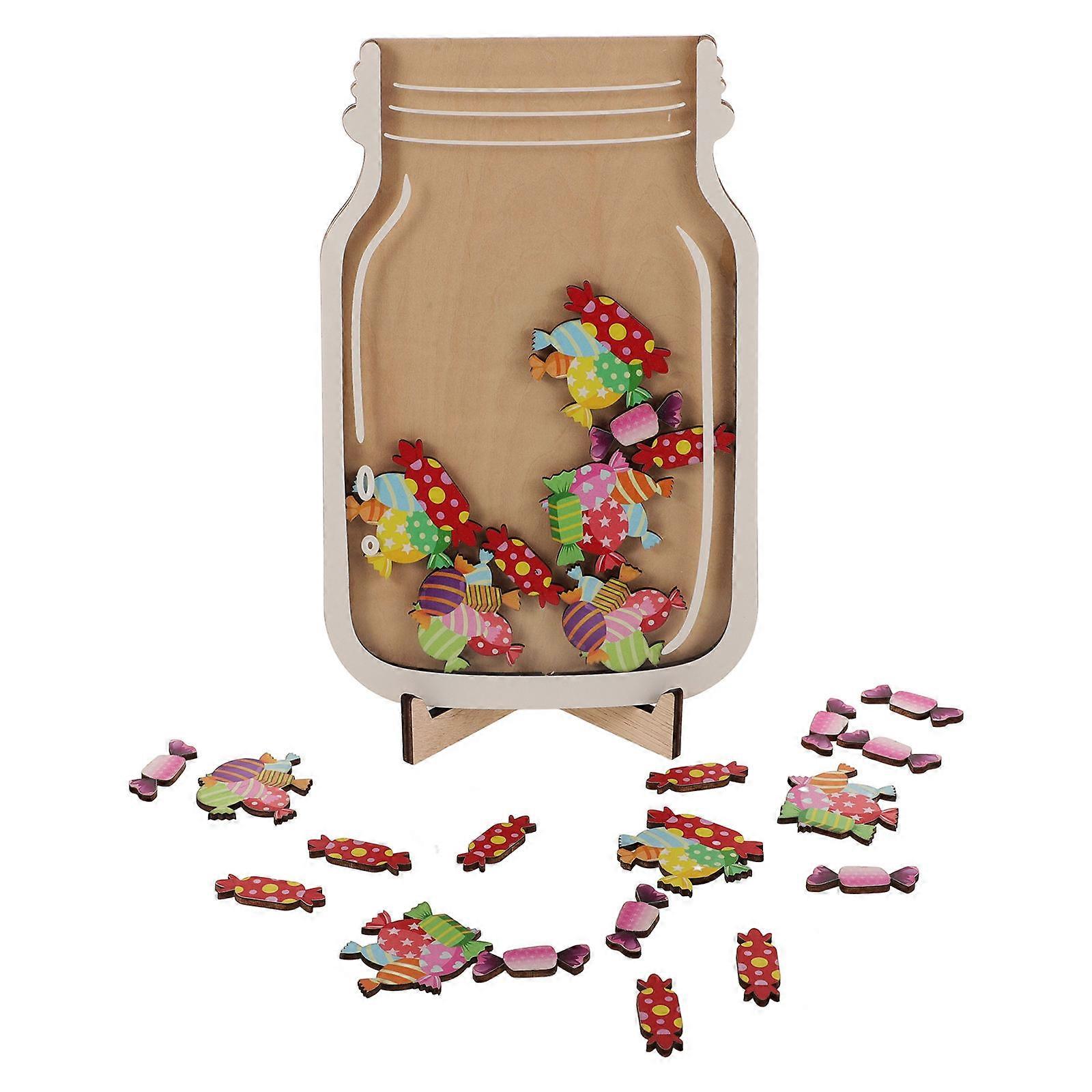 Wood Motivational Jar for Classroom with Multi Color Design and Stickers Tool for Kids Behavior