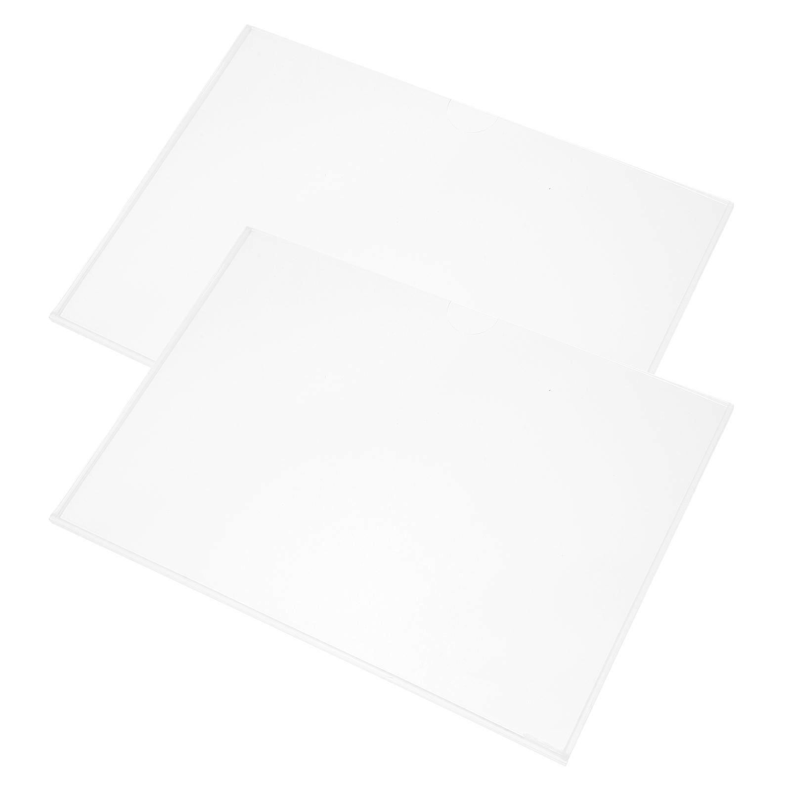 Clear Acrylic File Display Boxes for Documents – Transparent Office Document Holders with Slot Design, Stylish Bulletin Board Organizers for Desk &