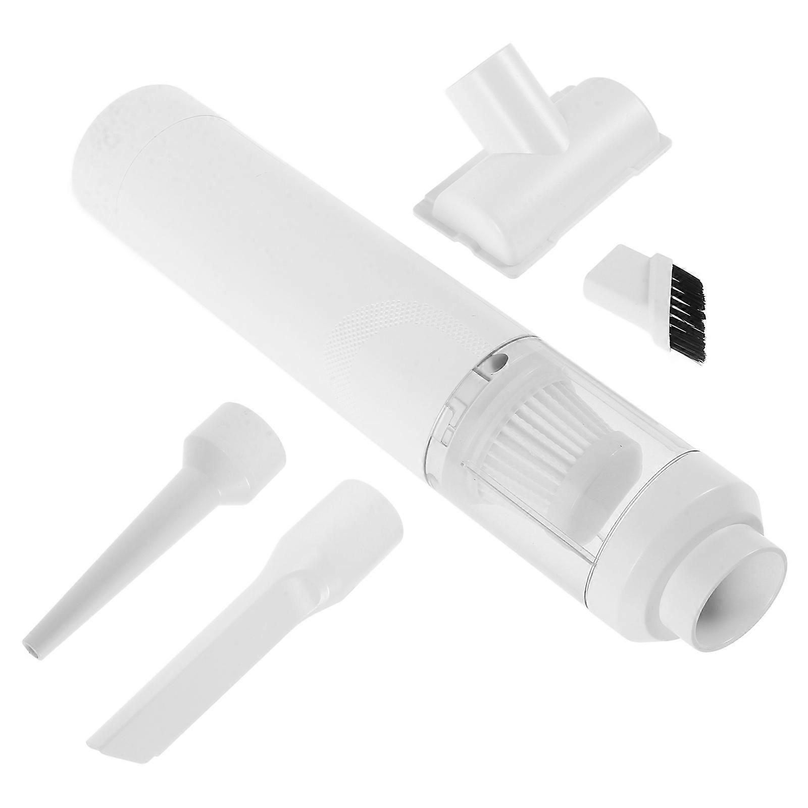 Portable Handheld Vacuum Cleaner for Car with Powerful Suction Versatile Attachments and Long Battery Life White Plastic
