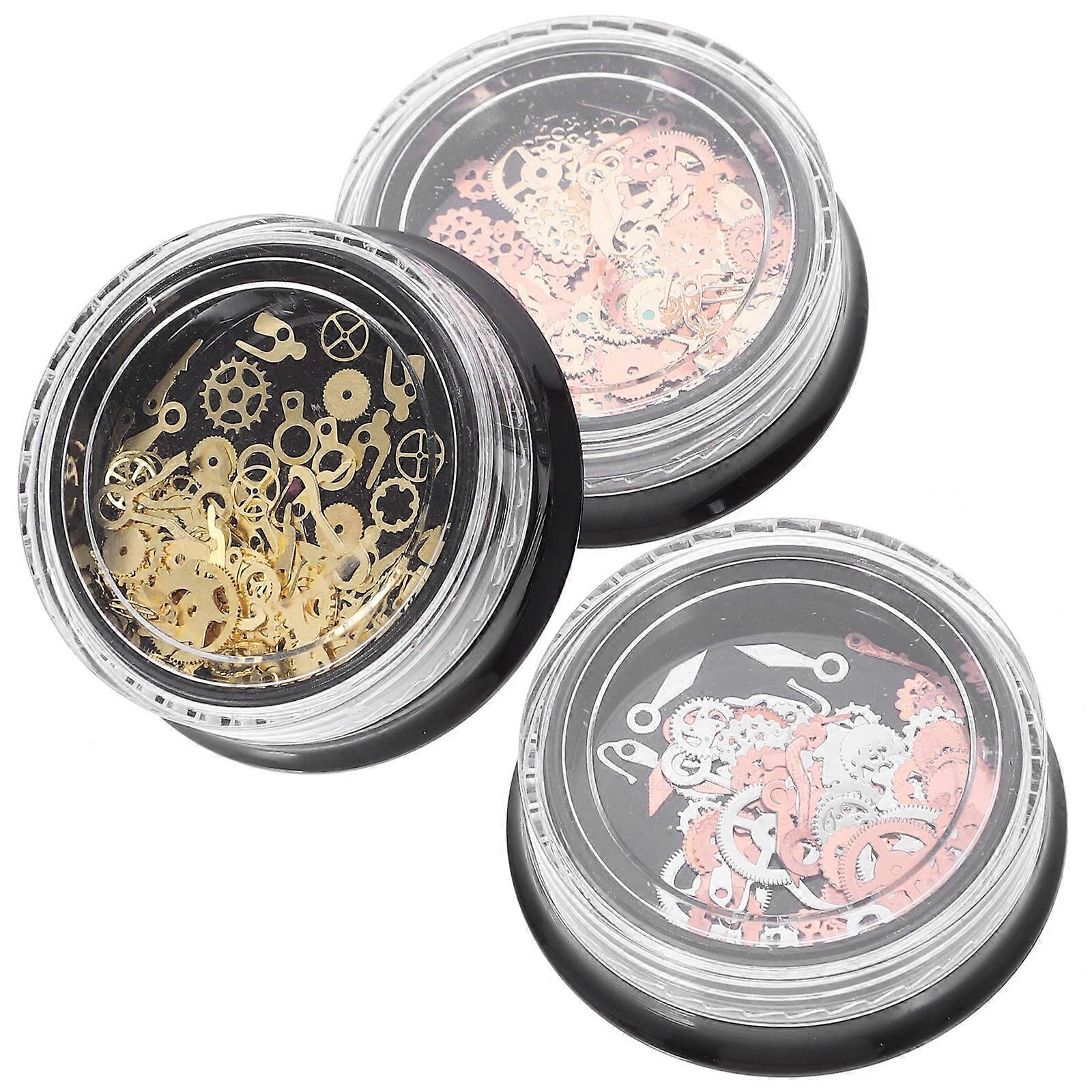 Alloy Gear Mix Steampunk Theme Gear Pendants For Artists Assorted Color Crafting 3Boxes