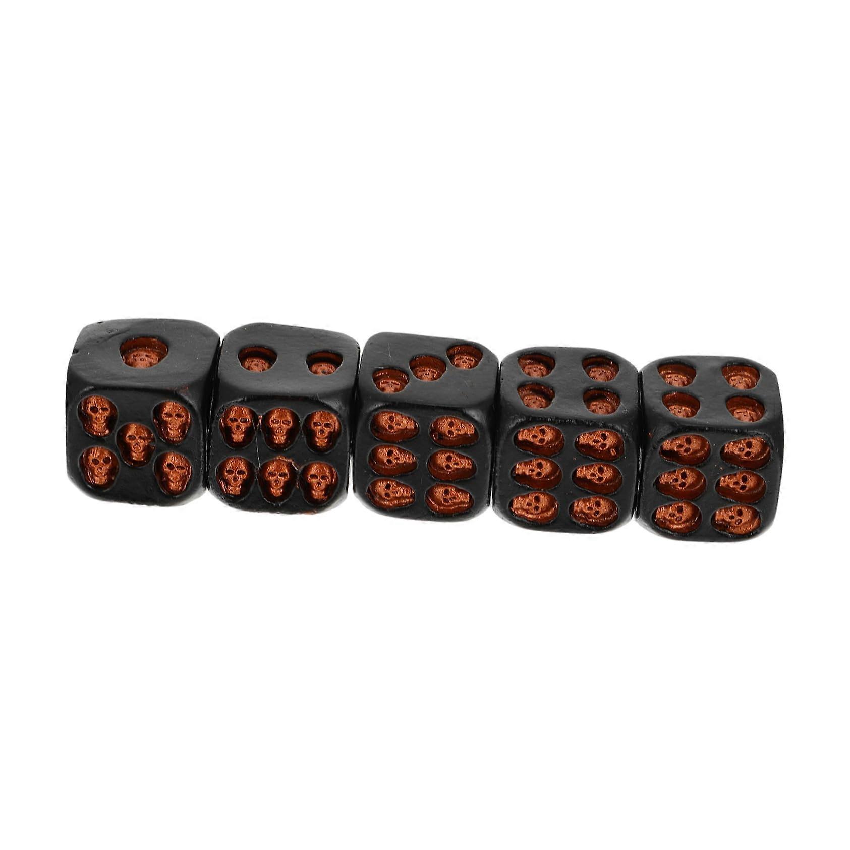 5 Pieces Halloween Skull Dice 6-Sided Game Dice for Parties, Creative Bar and Family Gathering Decorations