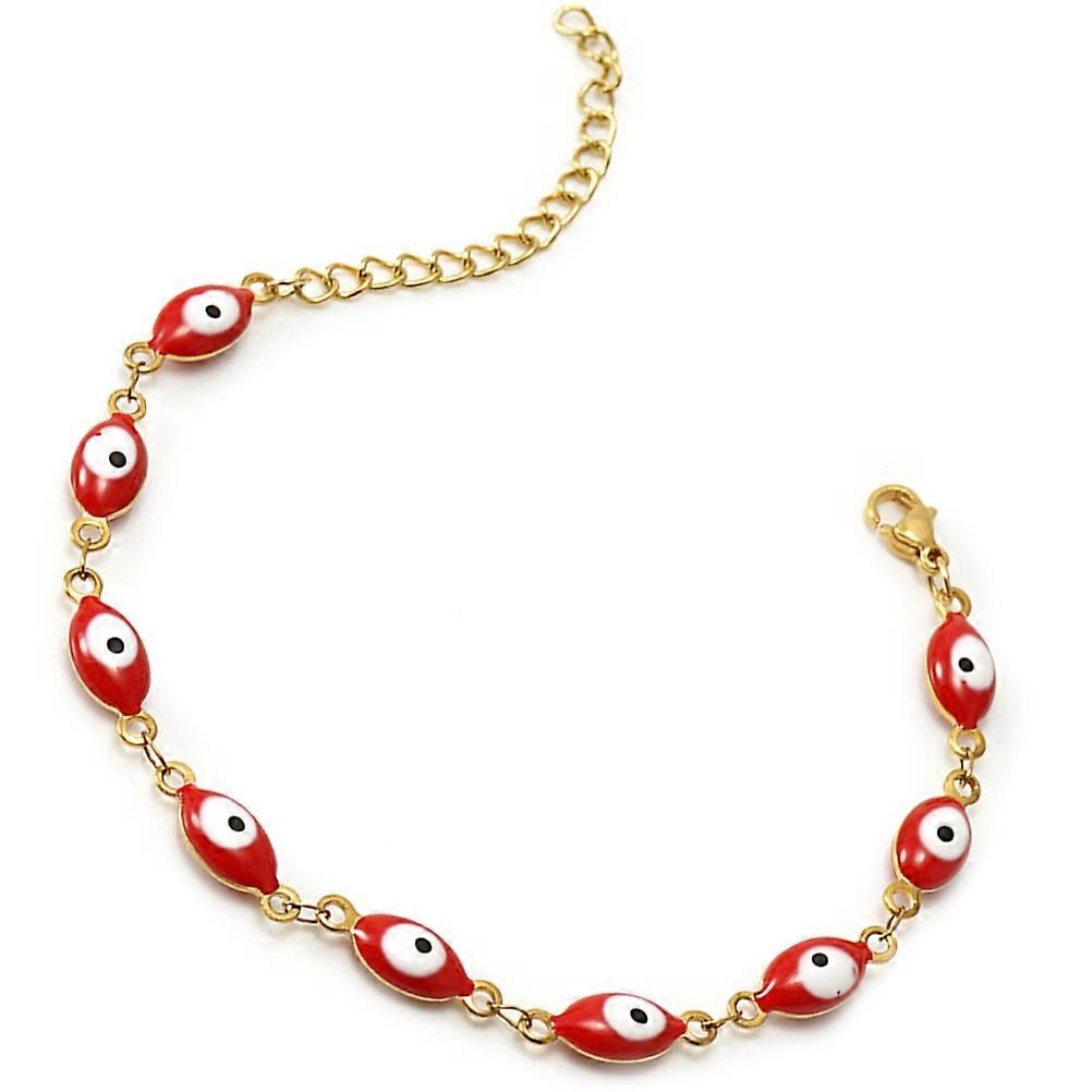 Here's a refined and professional product description based on the title you provided:

 

**Gold Color Titanium Steel Evil Eye for Women** 
Add a