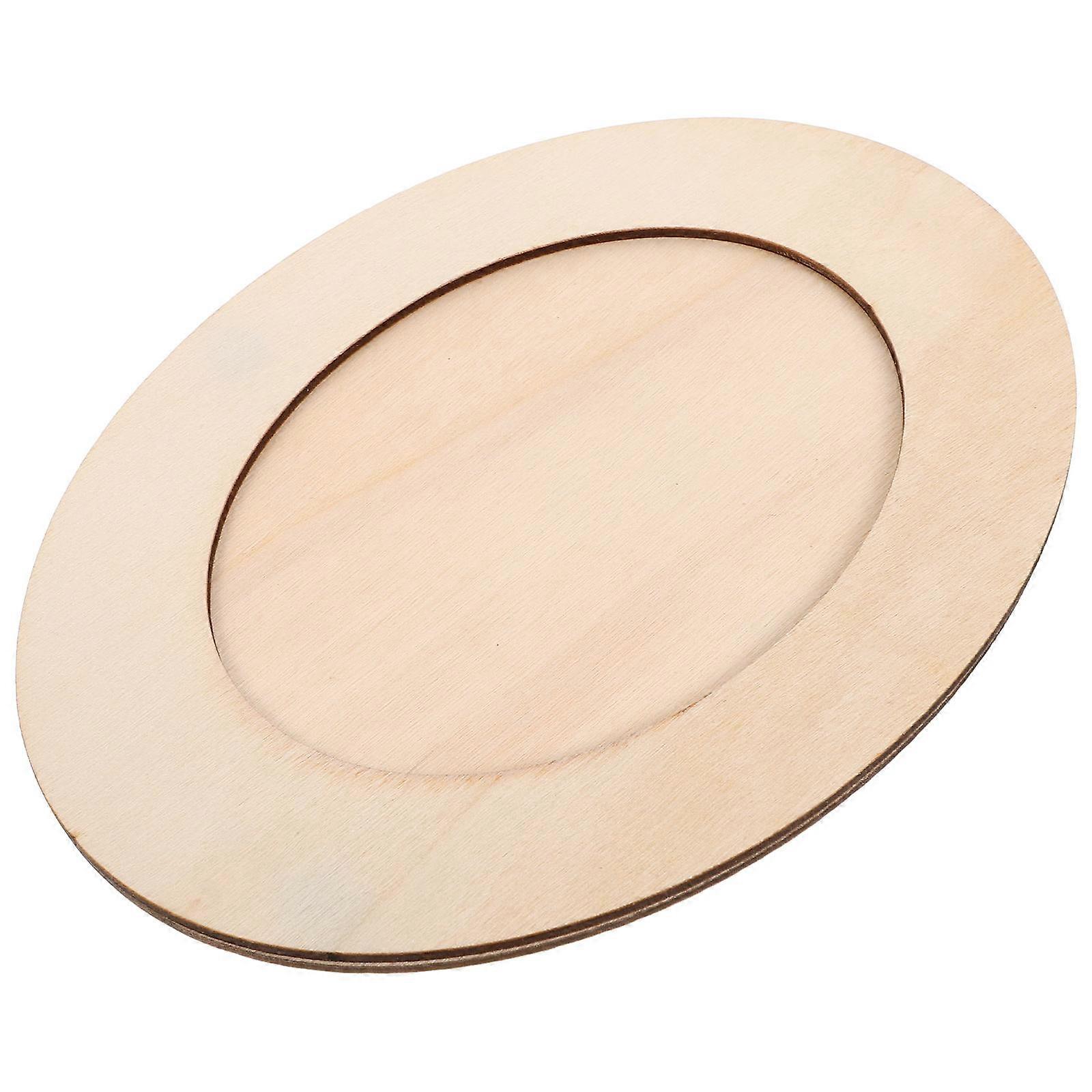 Wood Oval Craft Frames 2pcs DIY Photo Picture Displays for Painting Projects