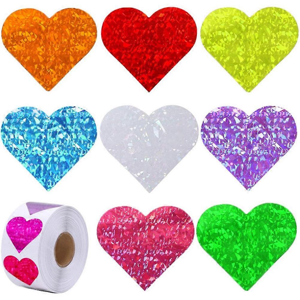 Heart Adhesive Stickers for DIY Decorative Use Assorted Color Copper Plate Material