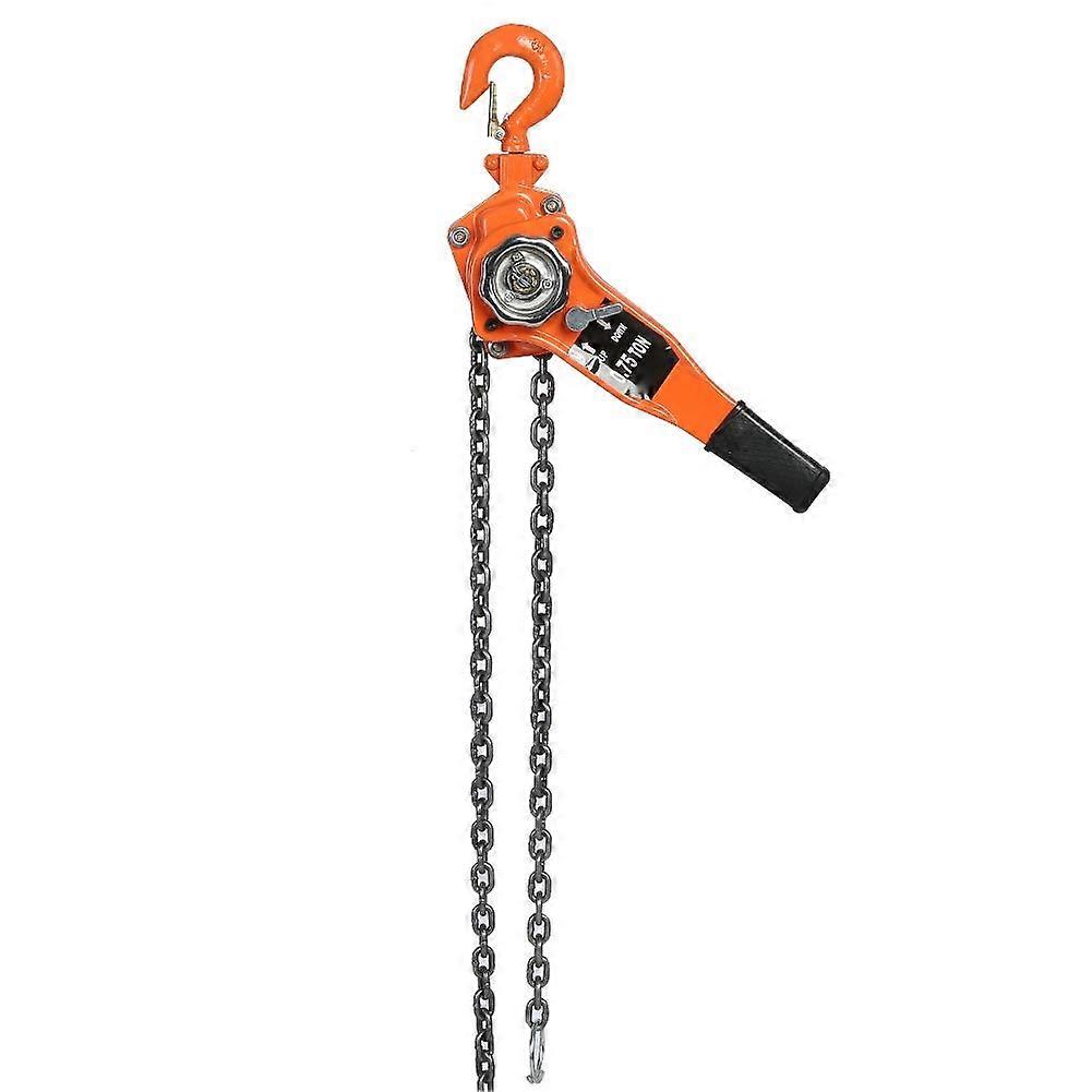 Lever Hoist Chain Hoist, Chain Hoist with Robust Hook, Chain Hoist 0.75t Block Manual Chain Hoist Ratchet Lever Pulley Lifting Height 3.0 m