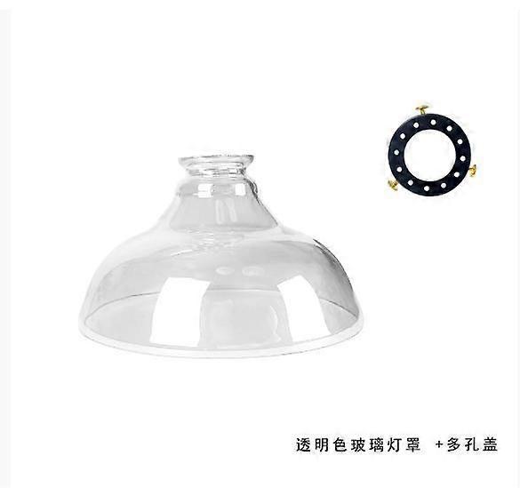 Glass Lampshade: Funnel Shape Decorative Light Shade - Transparent Glass Lampshade Replacement For Dining Room - Fits For E26/E27 Lighting Fixture