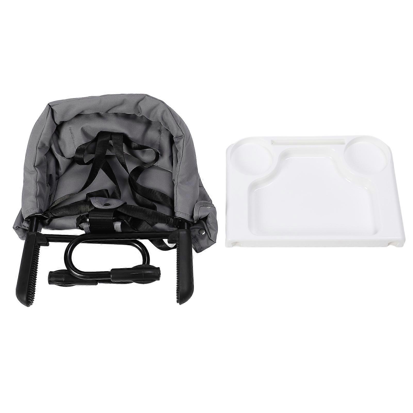 Hook On High Chair Oxford Cloth Multi Functional Portable Folding Fast Table Chair for Toddlers Grey