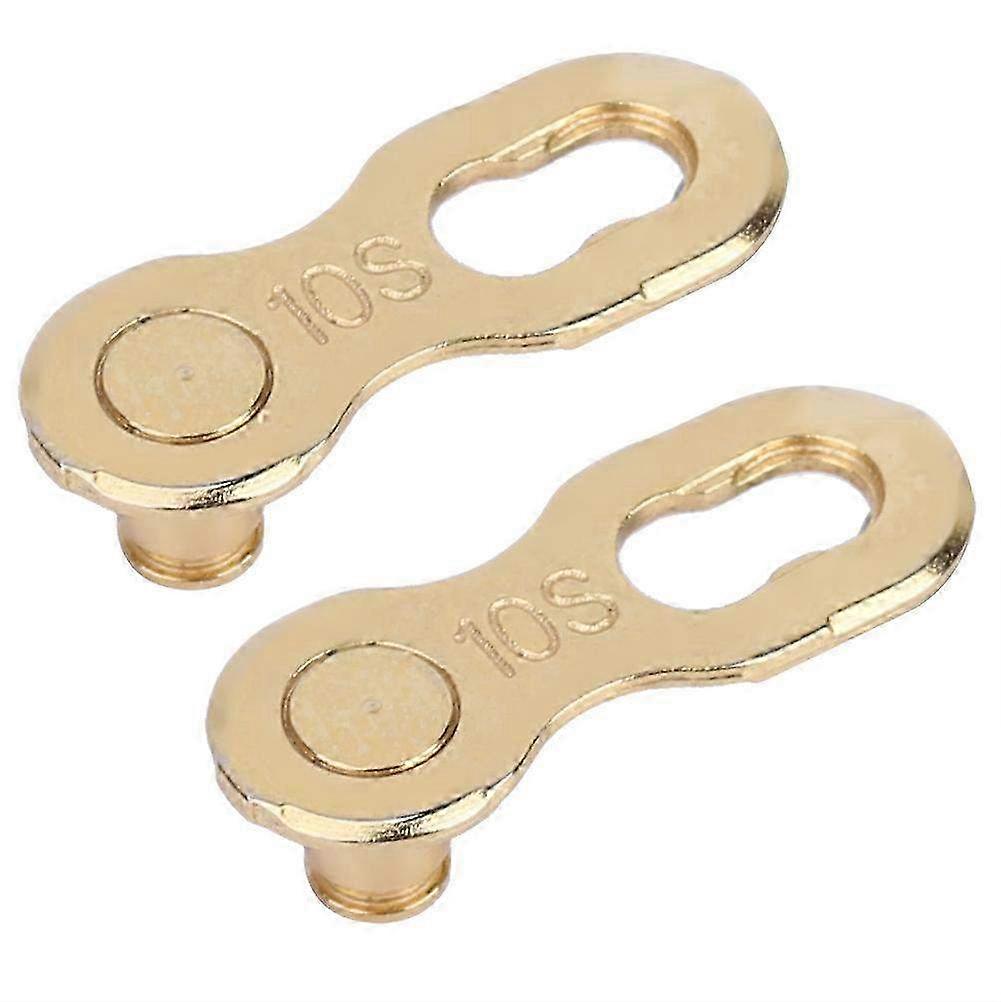 10-Speed Gold Chain Link Connector Joints for Mountain Bikes - Durable Pair of Bicycle Chain Connectors