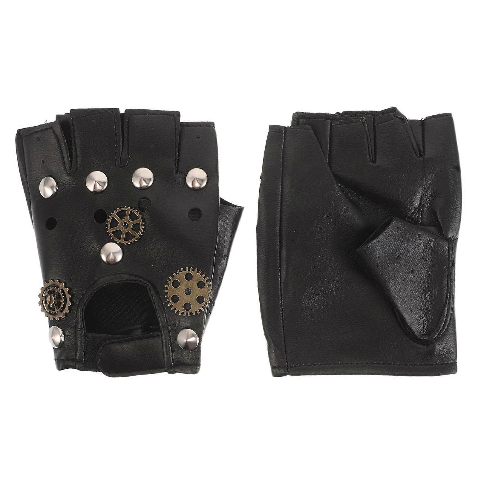 Here's a refined and compelling product description for your **1 Pair Punk Half Finger Gloves**:
### **1 Pair Punk Half Finger Gloves – Unisex