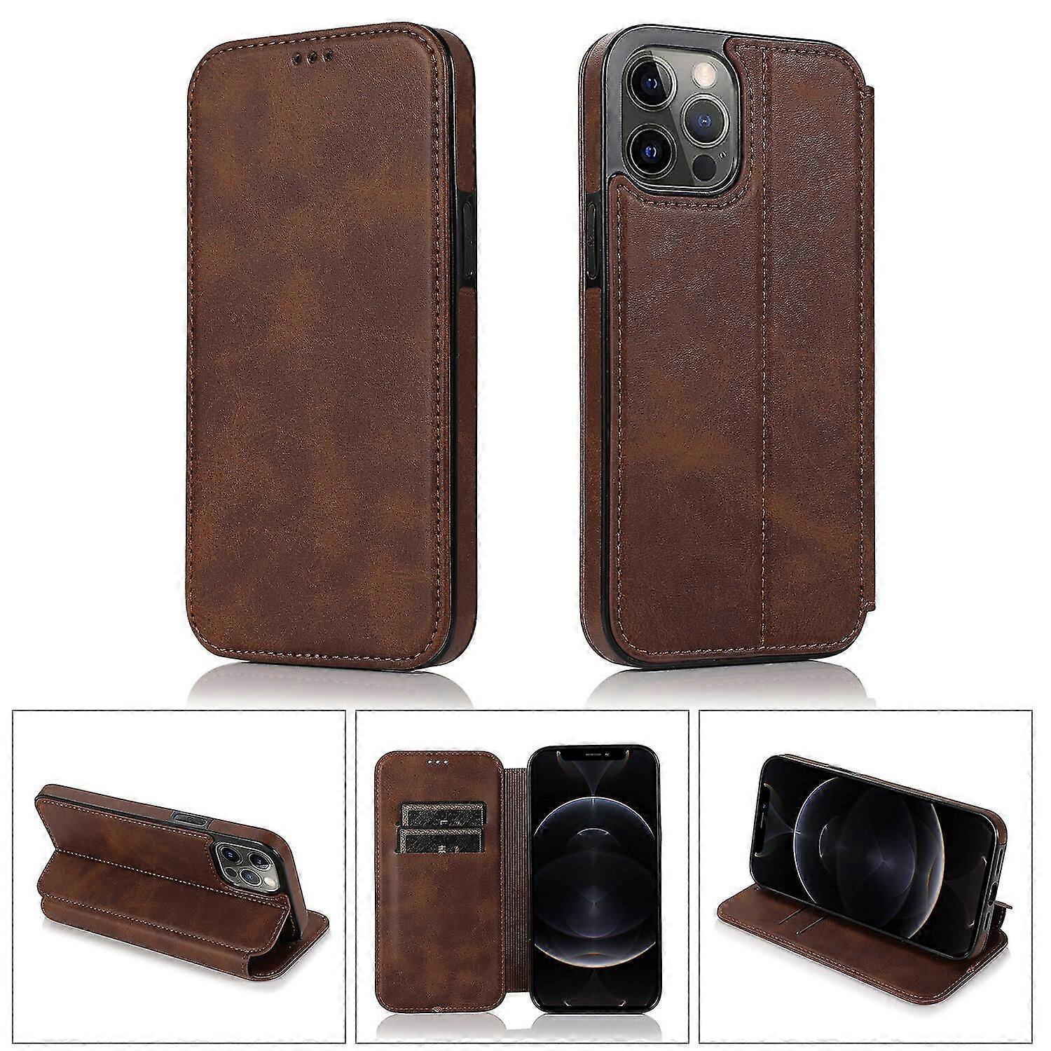 iPhone 12 Pro Max Case Leather Wallet Flip Phone Case