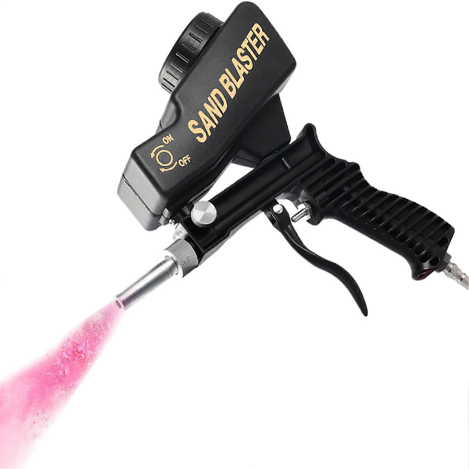 Portable Sandblaster Handheld Rust Remover For Cleaning Polishing Restoring Paint And Metal Auto And Industrial Black