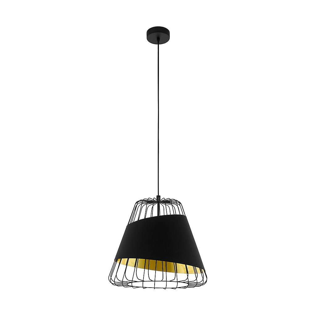 Eglo Austell Wire Frame Pendant Ceiling Light Black