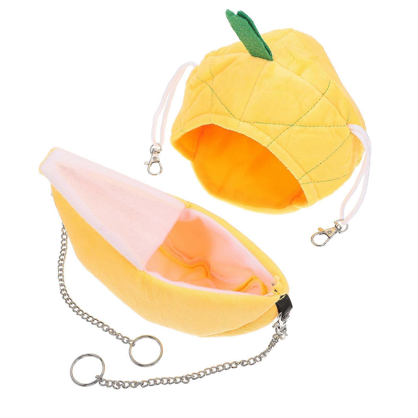 2Pcs Cute Hamster Hammock Fun Pet Hanging Bed Accessories