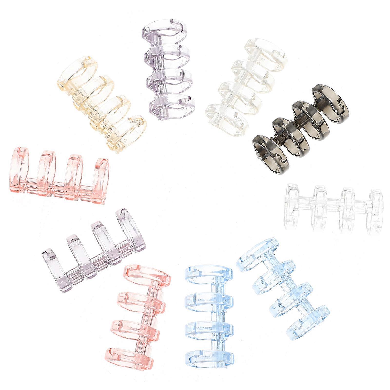 Loose Leaf Binder Snap Plastic Segmented Binder for Student 10Pcs Office Use