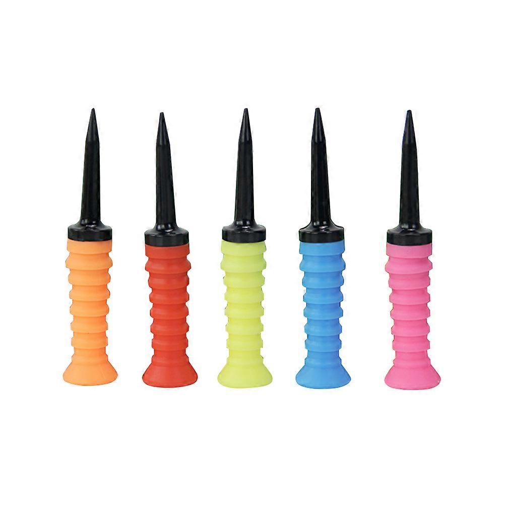 Plastic Golf Tee Set with 5pcs Assorted Color Tees for Outdoor Sports Lovers Lightweight Durable