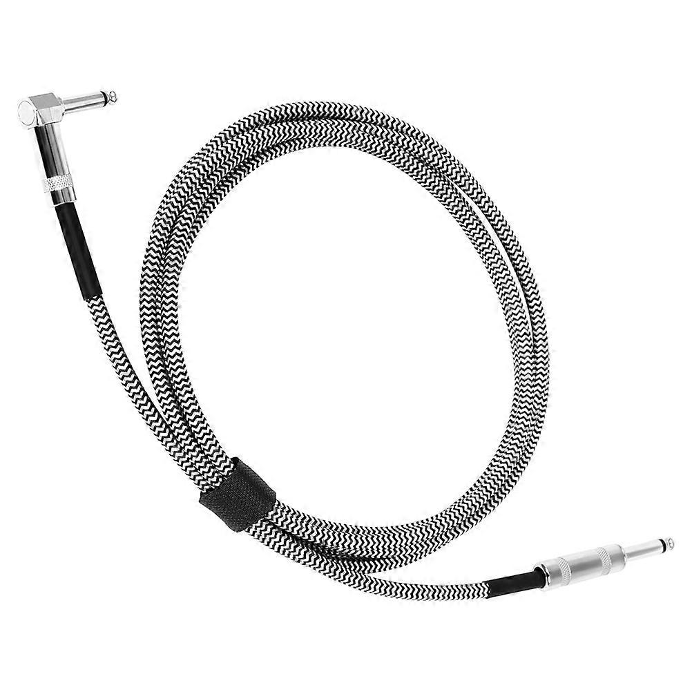Guitar Connecting Cable For Musicians 6.35mm Woven Design Multi Color Noise Reduction 1Pack