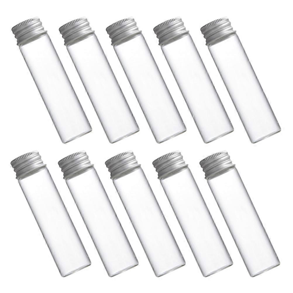 50pcs Mini Glass Bottles with Aluminum Screw Caps for Leakproof Storage of Inks, Powders, Lab Samples, Cosmetics, and Crafts – Sturdy and Secure