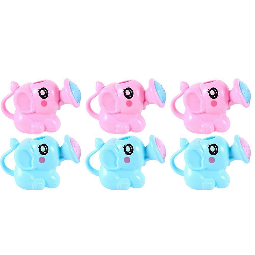 6pcs Elephant Watering Can Bath Toy Set – Safe, Non Toxic, Bright Colors for Fun Bath Time Play for Boys and Interactive Water Play at Home