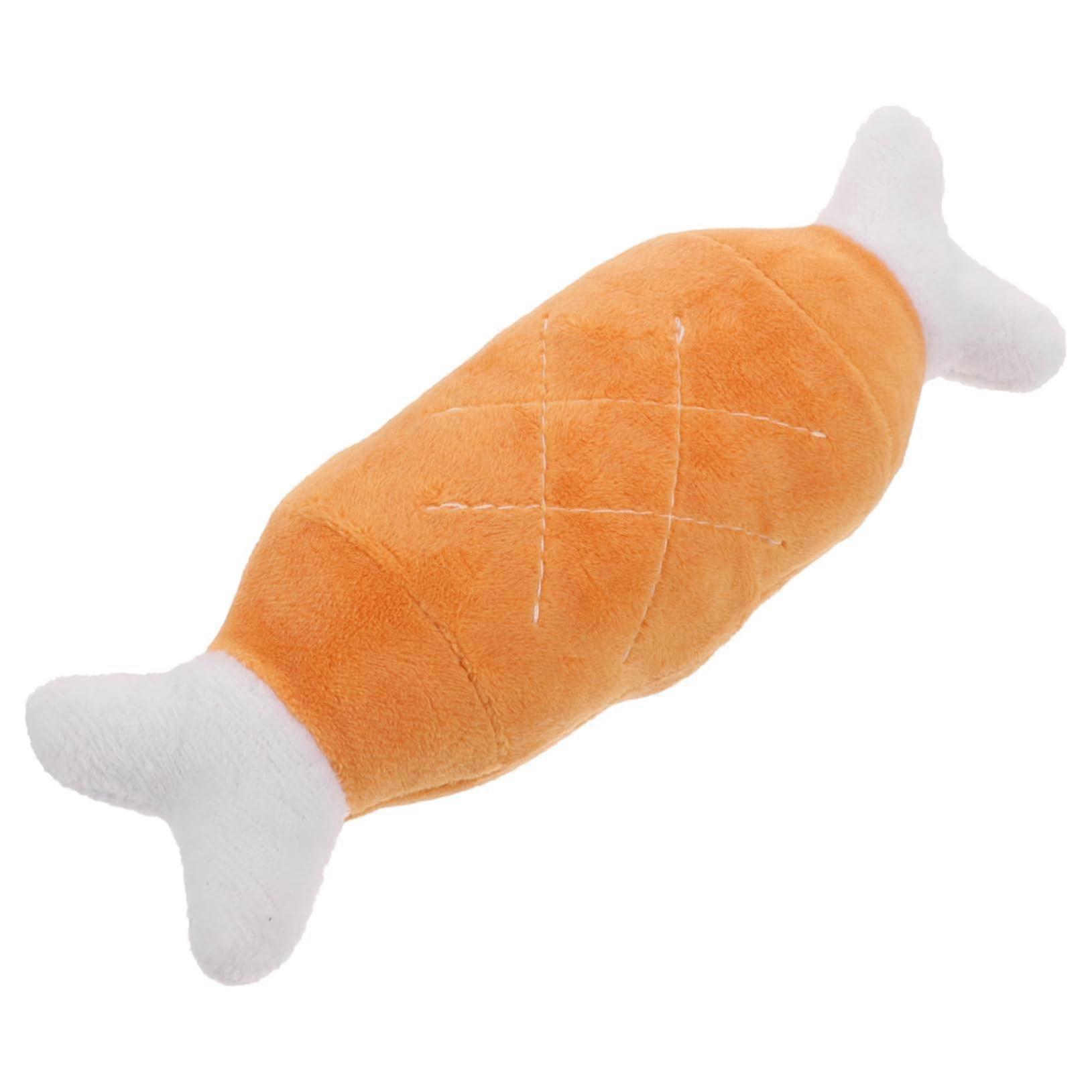 Interactive Dog Toy Squeaky: Durable Chicken Drumstick Shaped Chew Toy For Dental Health And Bonding