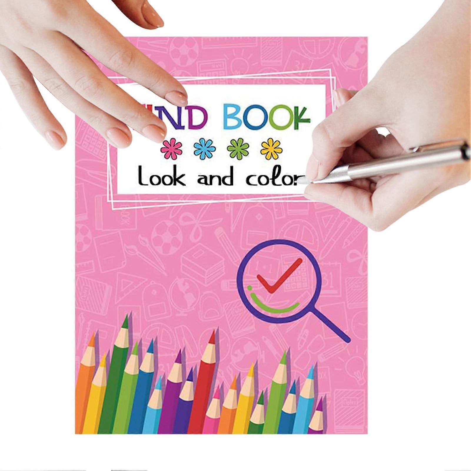 Look and Color Book, Find Book Look and Color Relaxation Coloring Pages Teenager Activity