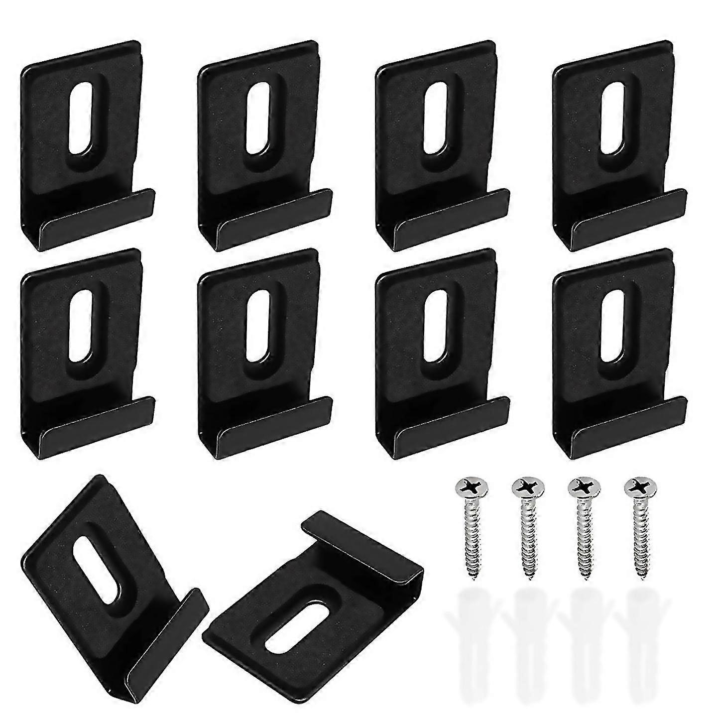For Hardware Mirror Clips For Wall Mounting Single Hole Black