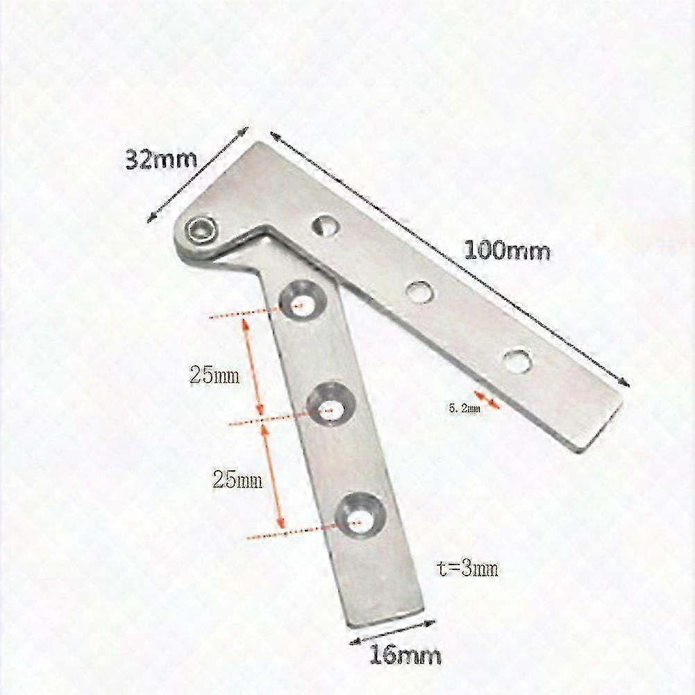 2 Pack 360 Rotating Hidden Door Pivot Hinges, 4" Offset Knife Hinges with Screws