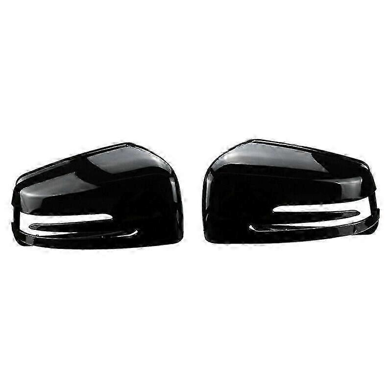 1 Pair Door Mirror Covers Side Mirror Caps for - C E S Class W204 W212 W221 CLA GLA 2009-2013 Gloss Black