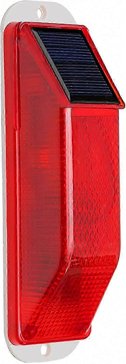 Solar Strobe Warning Light Flashing Construction Safety Roadblock Sign