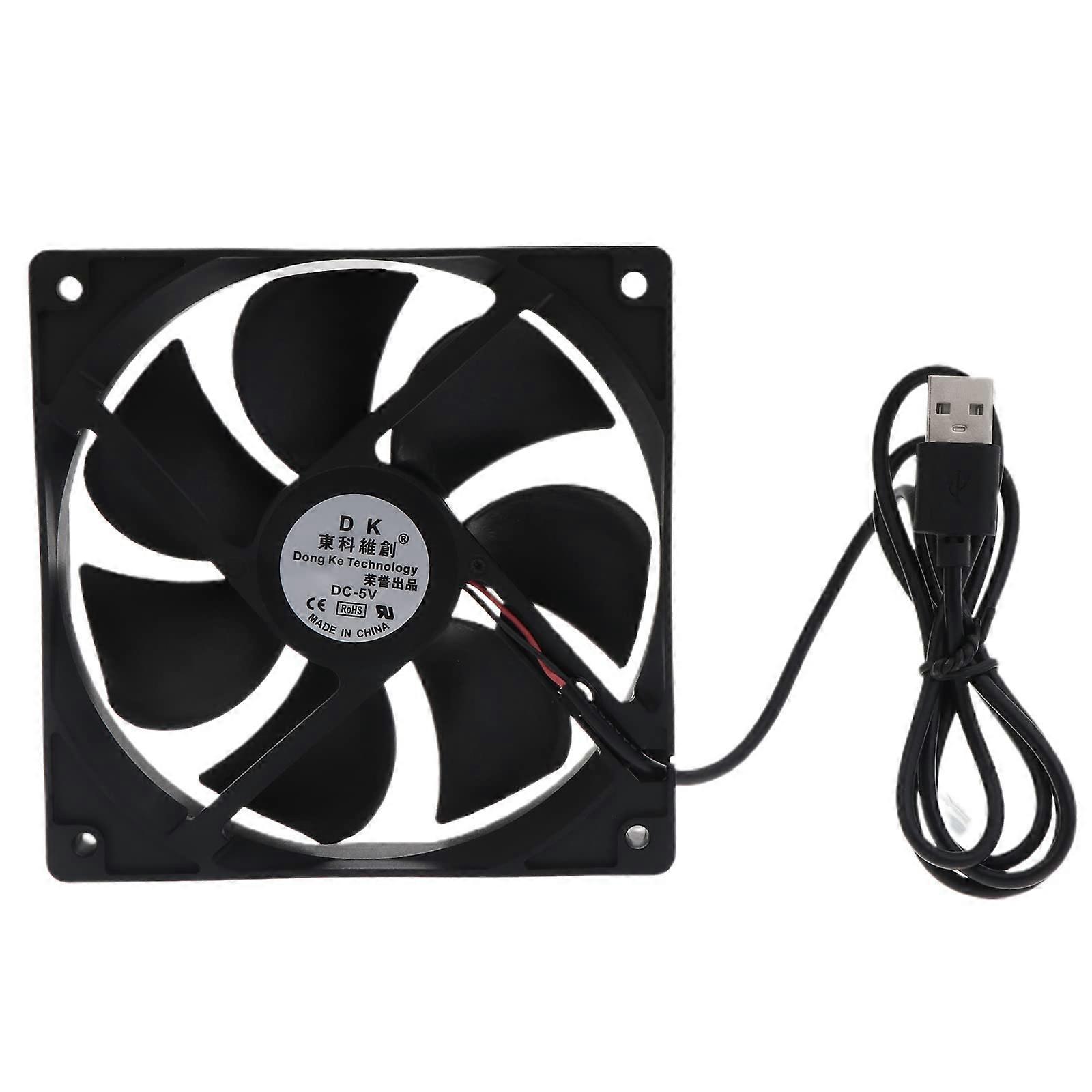 12cm 120mm Brushless USB Fan 5V 0.32A 2 Lines 2pin Connectors Fast Speed Servers Computer Chassis Power Cooling Fan