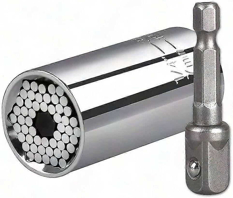 Universal Socket Wrench Set 7-19mm Multi-Function Hand Tool with Adapter for Repair