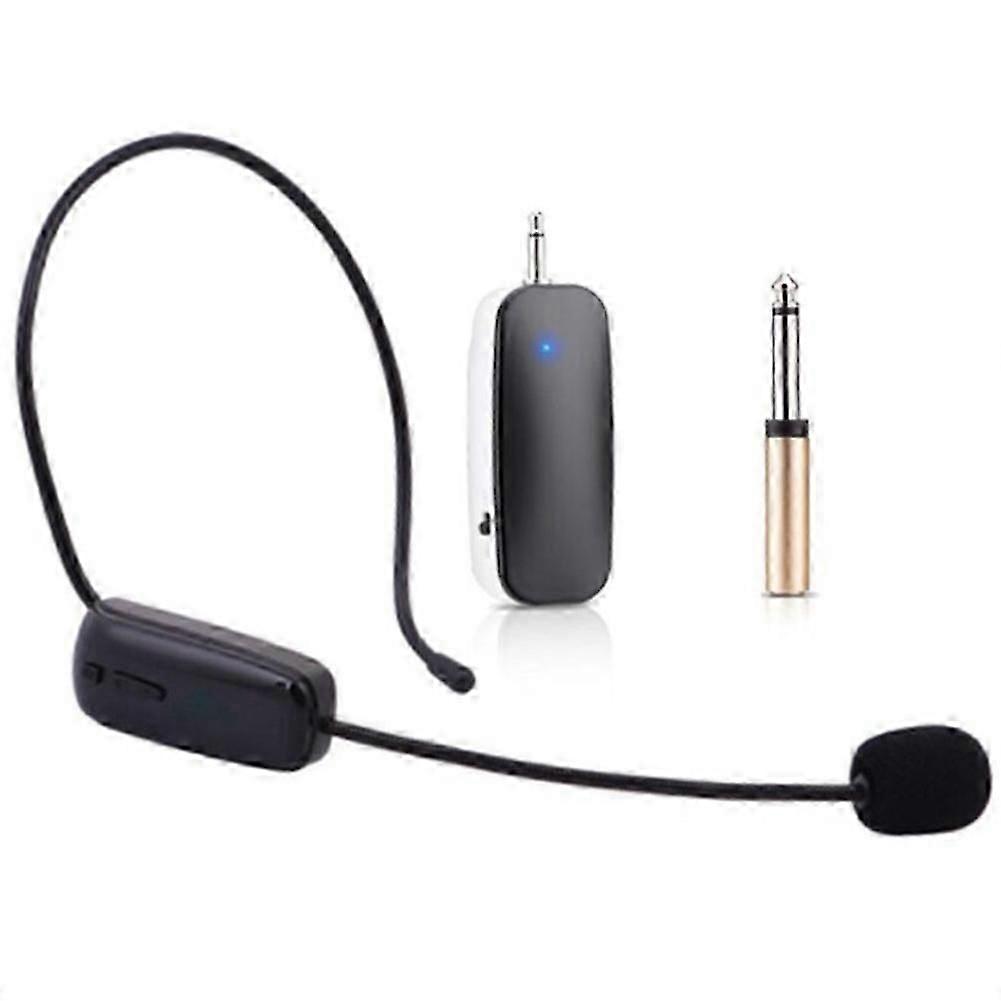 New 2 in 1 Handheld UHF Wireless Microphone Professional Head-Wear Mic Volume Amplifier for Speech