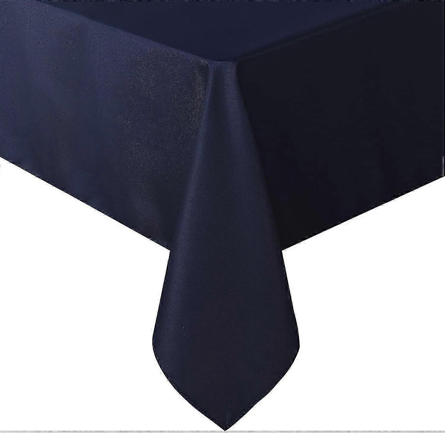 Stain and Wrinkle Resistant Washable Polyester Tablecloth Black