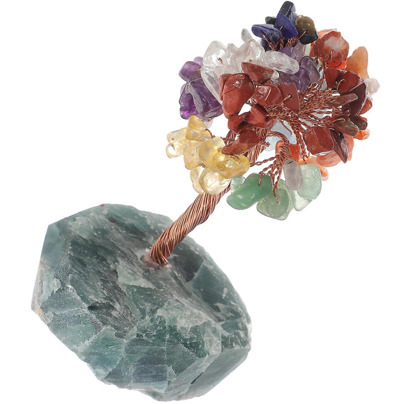 Crystal Tree Desktop Decor for Collectors with Multi Color Amethyst Crystal Material Home Decor 1Set
