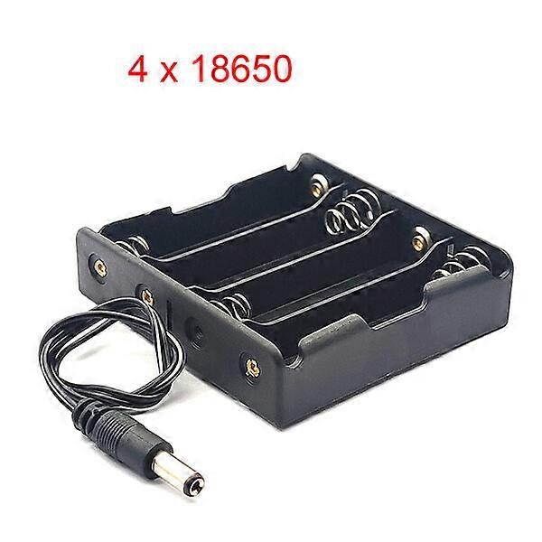 18650 battery storage box with DC plug and multiple slot options