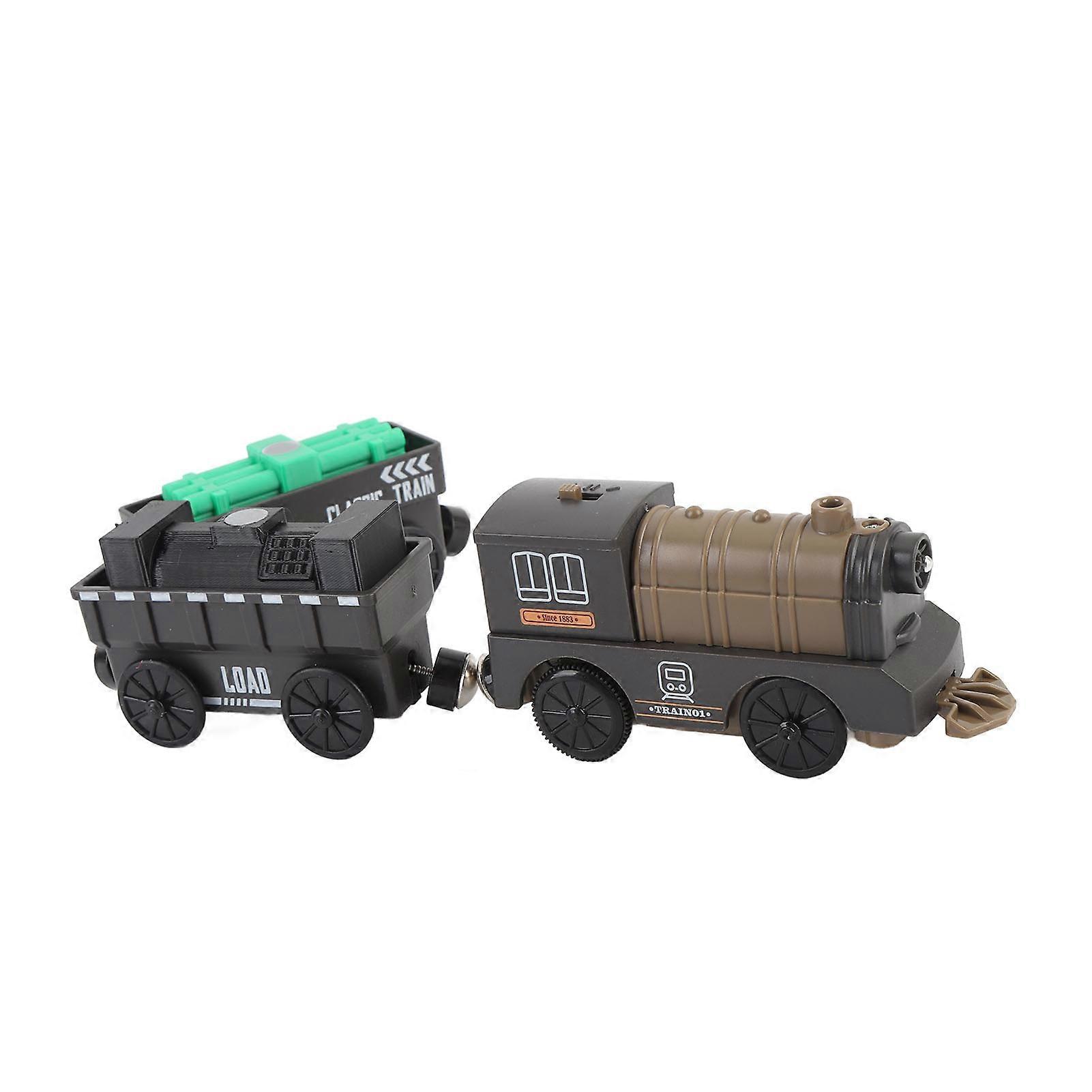 Small Retro Electric Train Toy Purple Cabbage ABS Model Battery