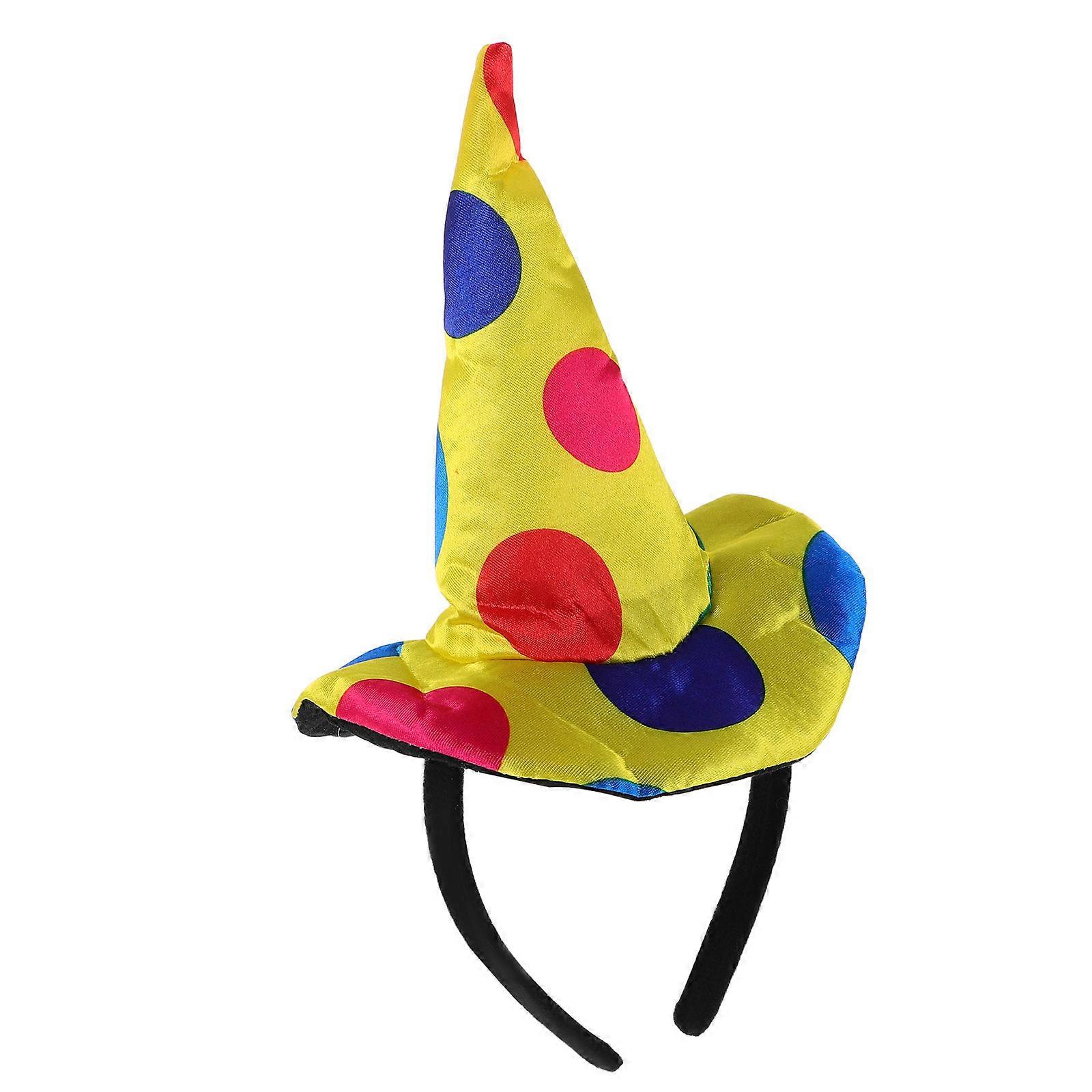 Funny Clown Hat Circus Props 2Pcs Perfect For Themed Parties And Family Celebrations Comfortable Multi Colored Fabric