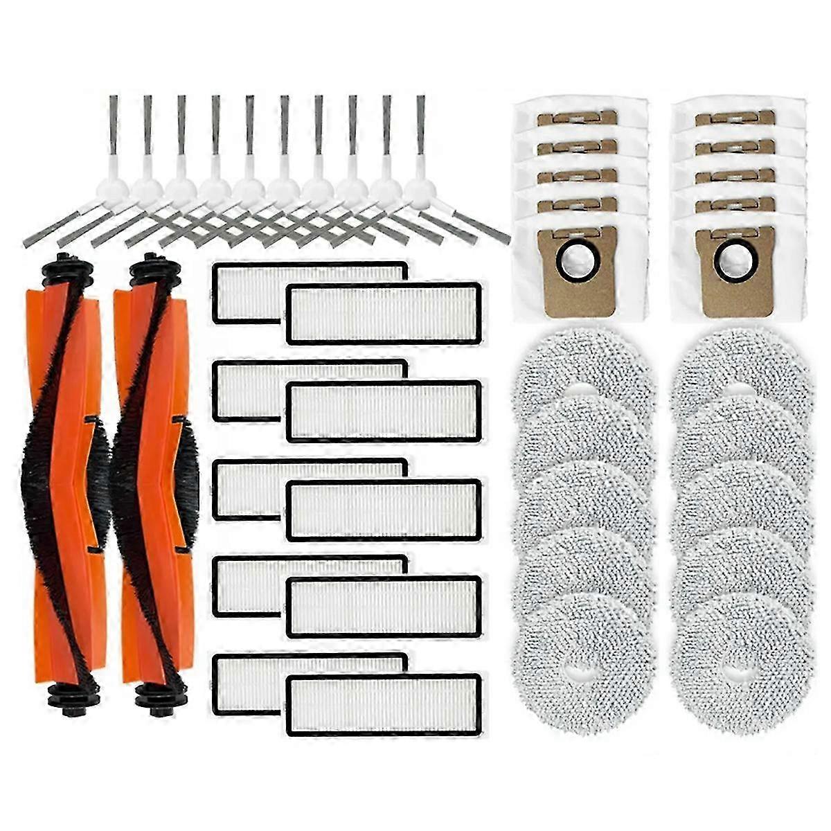 For X20 Mian Side Brush Hepa Filter Mop Cloths Dust Bag