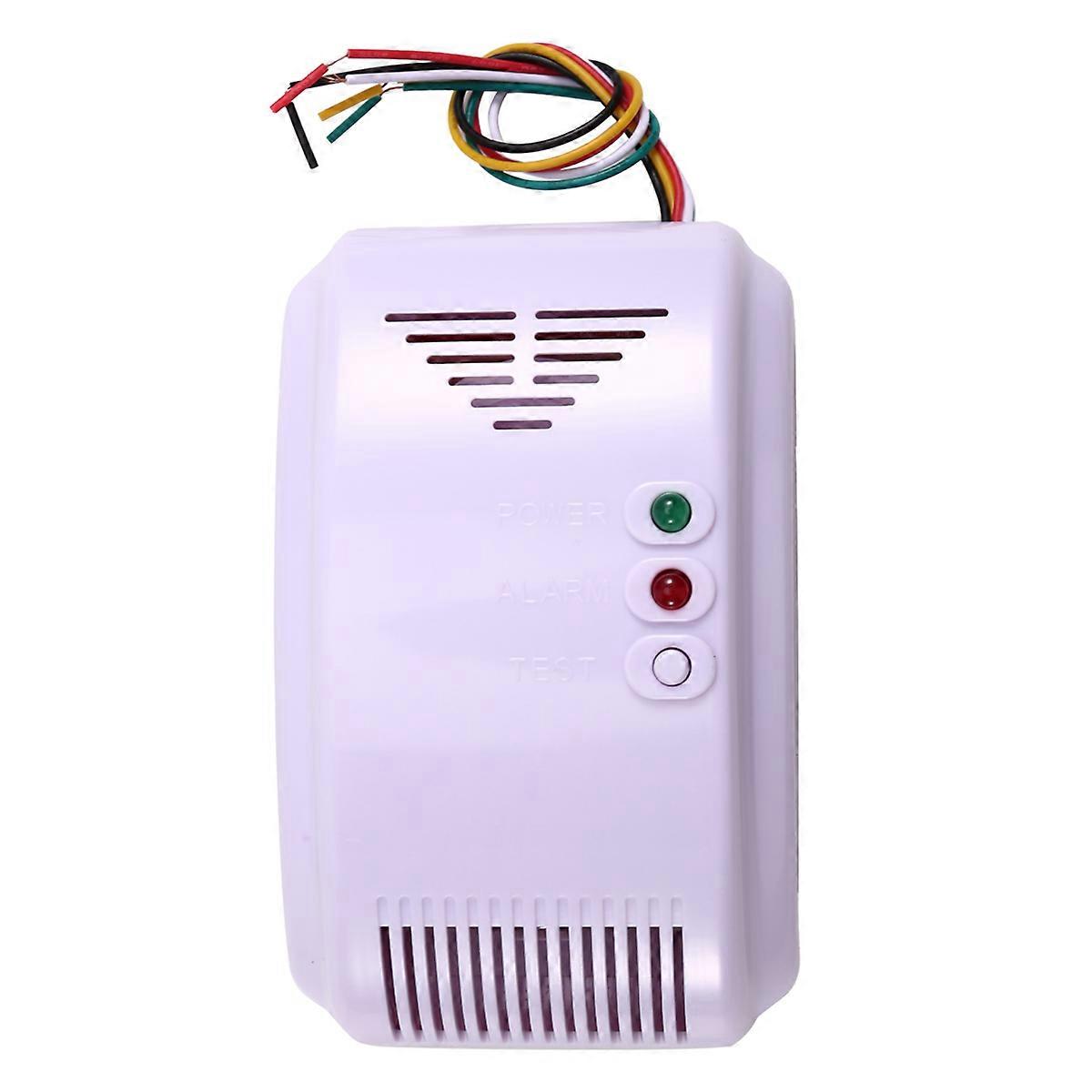 12V Gas Alarm Sensor LPG Propane Butane Leak Detector Waterproof LED Flash Sound Warning for RV Camping Marine Safety