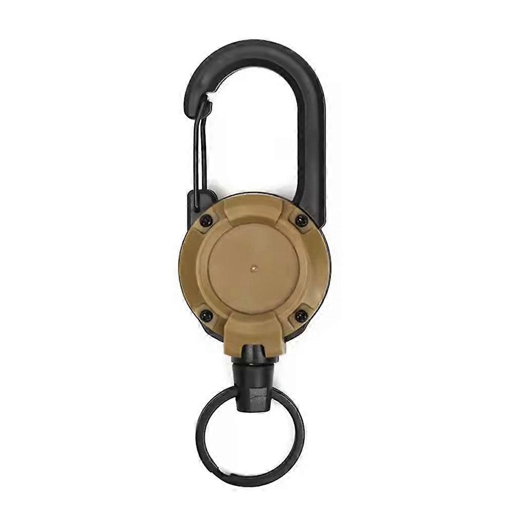 Round Snap Key Organizer with Retractable Cord - Heavy Duty Construction for Fishing Gear & Everyday Use