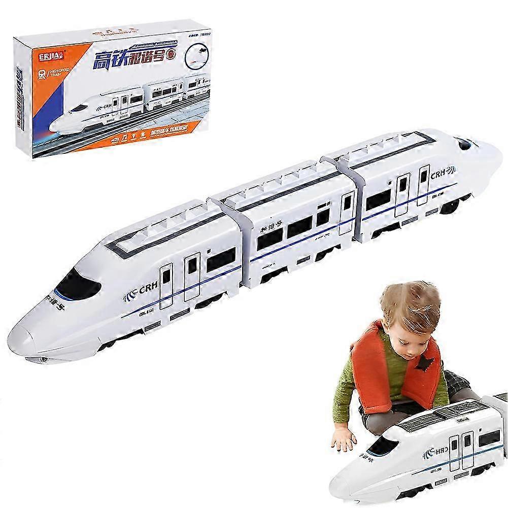 New Kids' Electric Train Toy Car with Simulation Sounds and Lights - DIY High Speed Railway Model