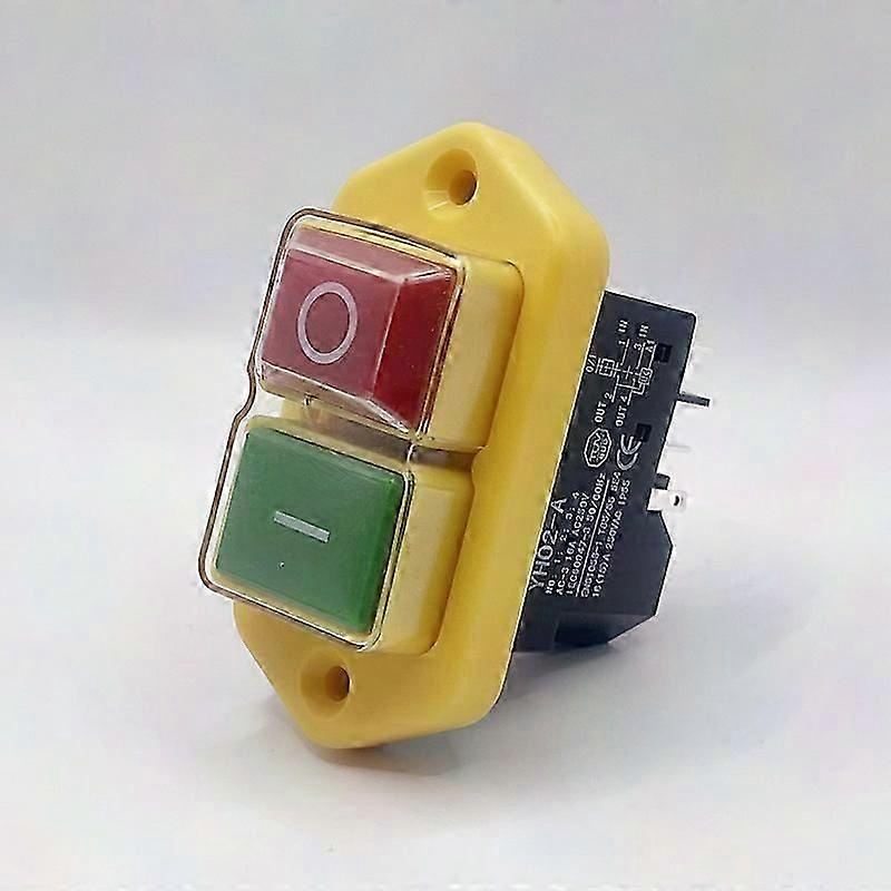 230V KJD17 B/YH02-A 5 Pin Volt-Free Switch with Undervoltage Release & Coil Contact - Waterproof Panel with Start Button