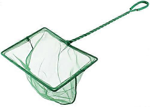 XYZOOM Aquarium Betta Tank Landing Net Nylon Rectangular Frame Green 7.9Inch Width