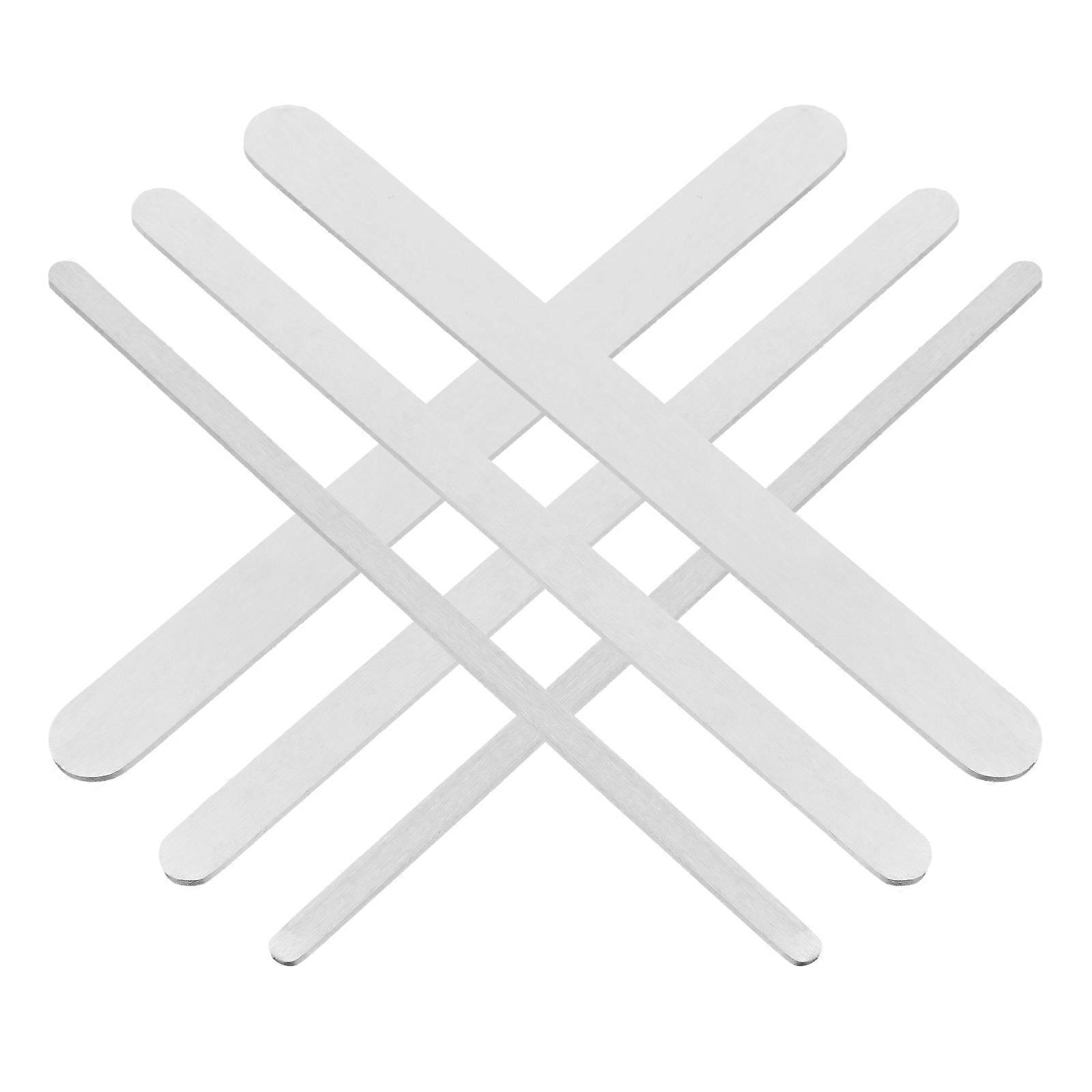 Silver Ring Making Supplies Aluminum Flat Ring Blanks 6Pcs for DIY