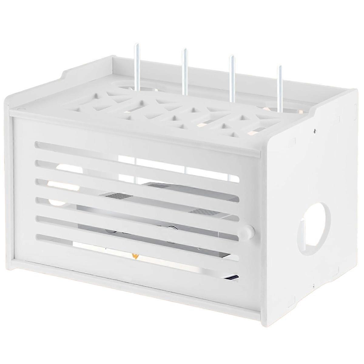 Router Shelf Storage,Projector Shelf, Projector Stand, Router Storage Box, Power Strip Cable Management Hider Rack