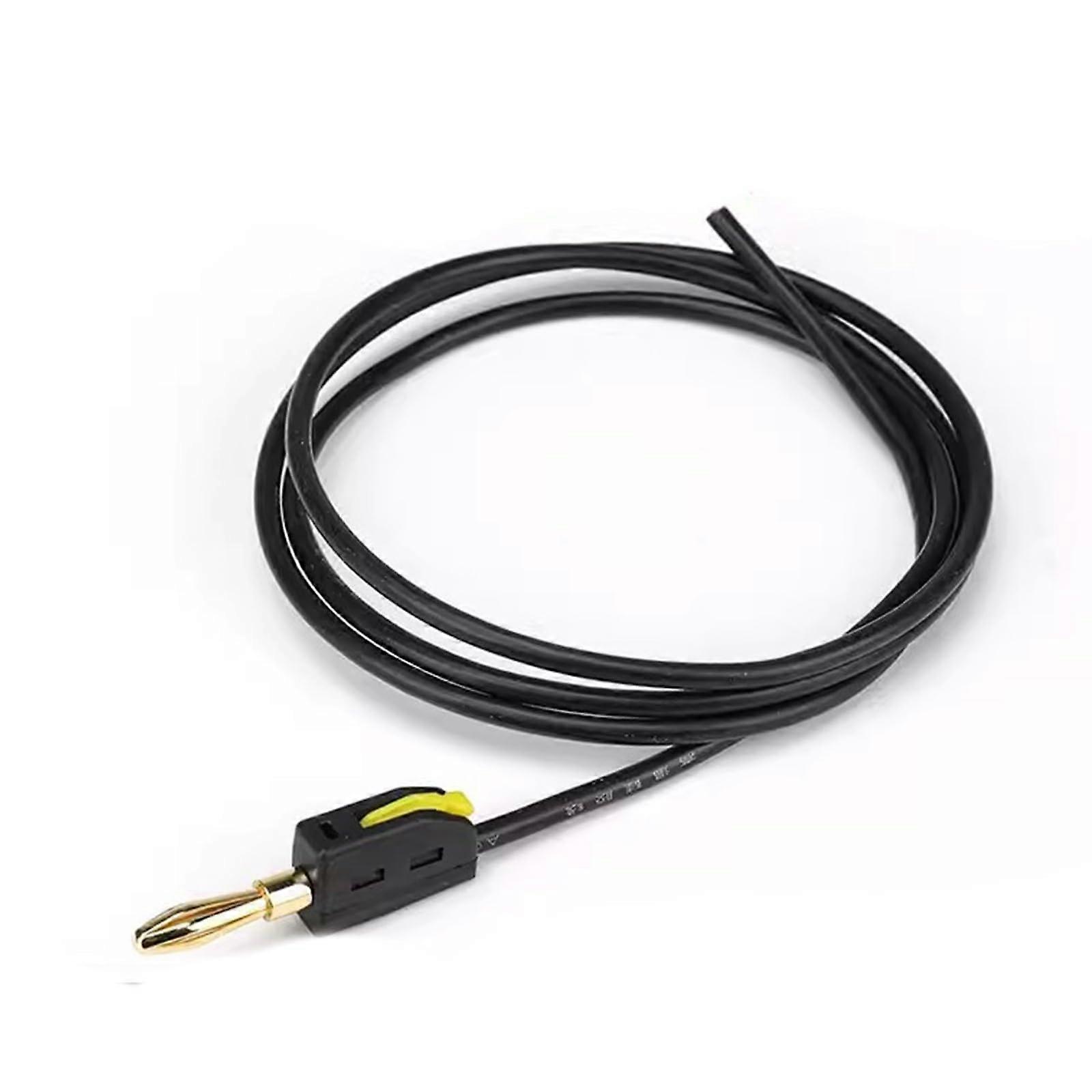 Flexible Silicone Test Cables 4mm Banana Plugs 3 Ft Length V0 Flame Retardant For Multimeter Black